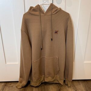 Tan Quilted Hoodie